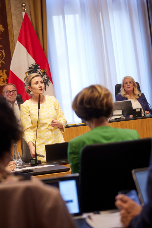 Rede von Integrationsministerin Susanne Raab (ÖVP)