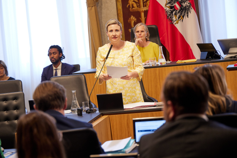 Rede von Integrationsministerin Susanne Raab (ÖVP)