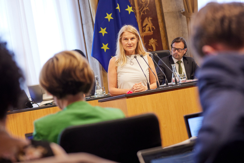 Bundesratspräsidentin Claudia Arpa (SPÖ)  am Präsidium