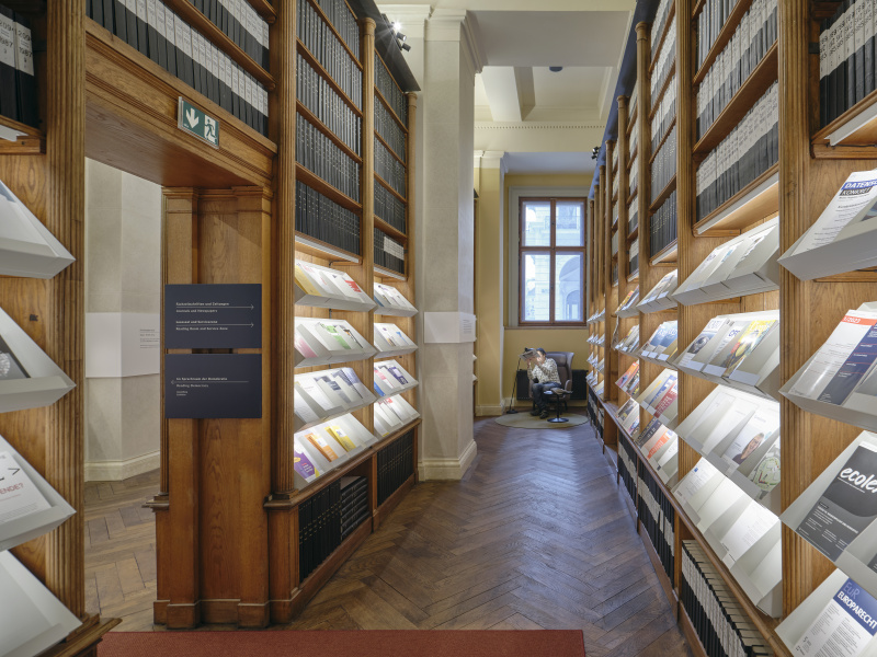 Ausstellung in der Parlamentsbibliothek