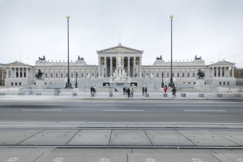 Blick auf das Parlamentsgebäude