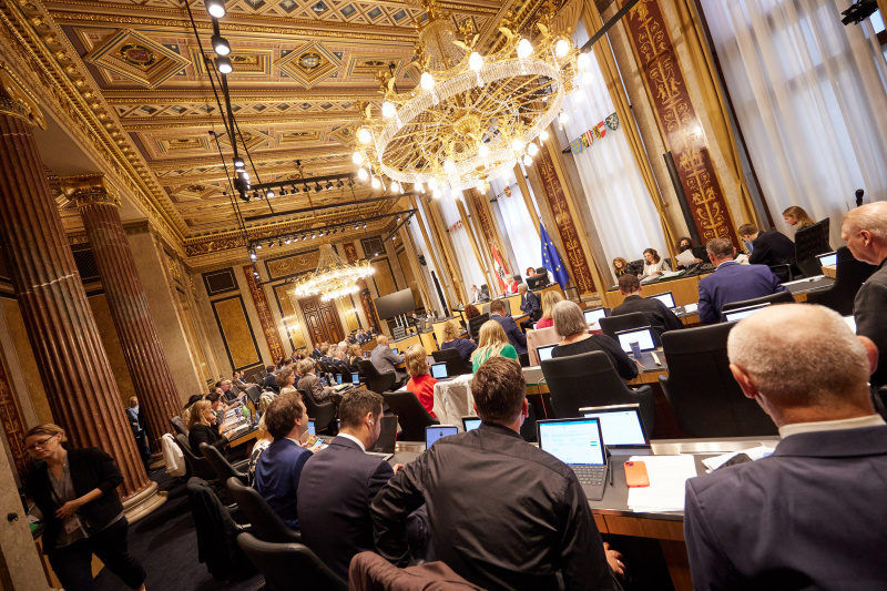 Bundesratspräsidentin Claudia Arpa (SPÖ) am Präsidium