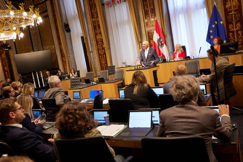 Am Rednerpult Bundesrat Manfred Mertel (SPÖ)