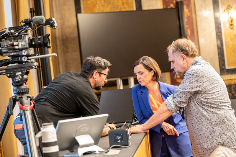 Dreh mit der Journalistin Susanne Schnabl - Vorbesprechung