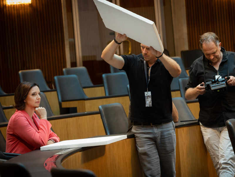 Dreh mit der Journalistin Susanne Schnabl