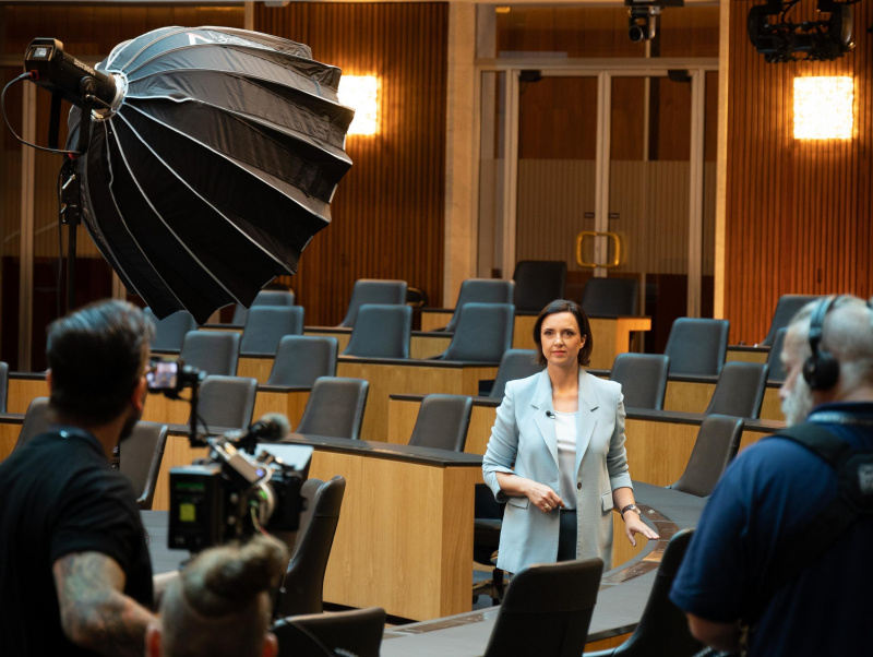 Dreh mit der Journalistin Susanne Schnabl