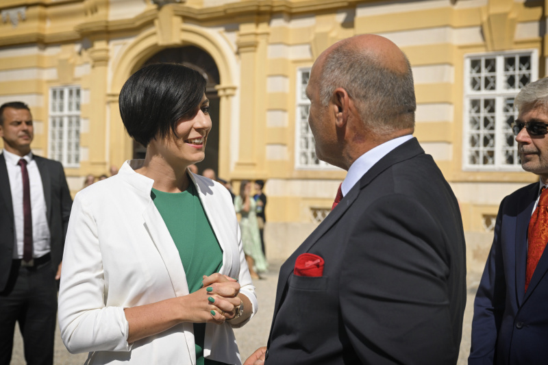 Besuch Stift Melk. Von links: Präsidentin der tschechischen Abgeordnetenkammer Markéta Pekarová Adamová, Nationalratspräsident Wolfgang Sobotka (ÖVP)