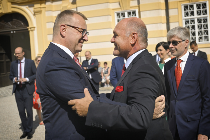 Besuch Stift Melk. Von links: Präsident des slowakischen Nationalrates Boris Kollár, Nationalratspräsident Wolfgang Sobotka (ÖVP)