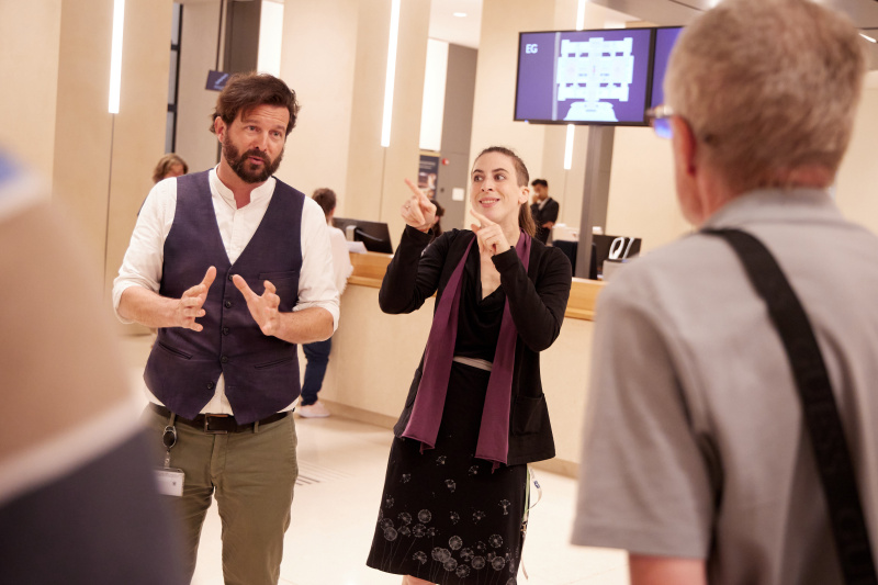 Start der Führung in der Agora