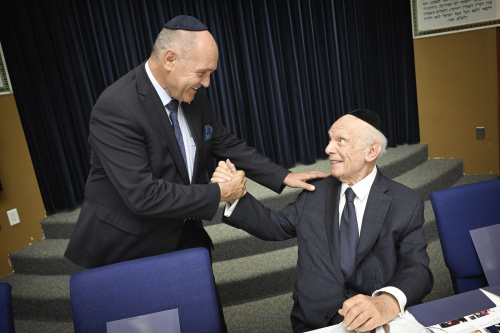 Treffen mit Rabbi Arthur Schneier. Von links: Nationalratspräsident Wolfgang Sobotka (ÖVP), Rabbi Arthur Schneier
