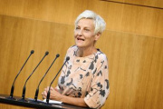 Am Rednerpult: Nationalratsabgeordnete Sibylle Hamann (GRÜNE)
