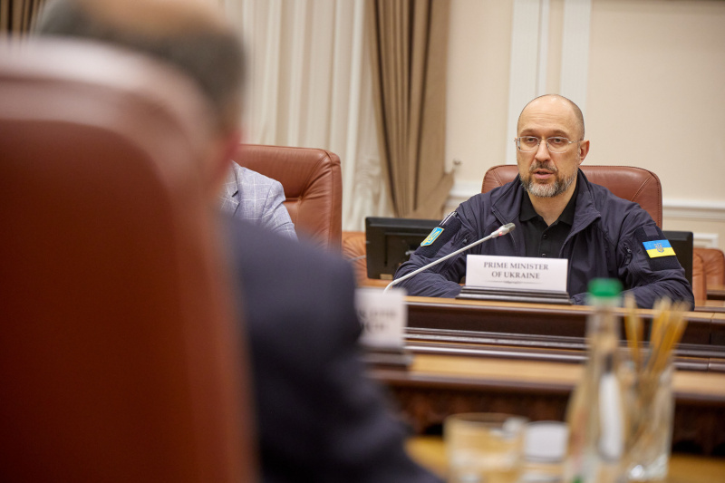 Premierminister der Ukraine Denys Schmyhal während der Aussprache