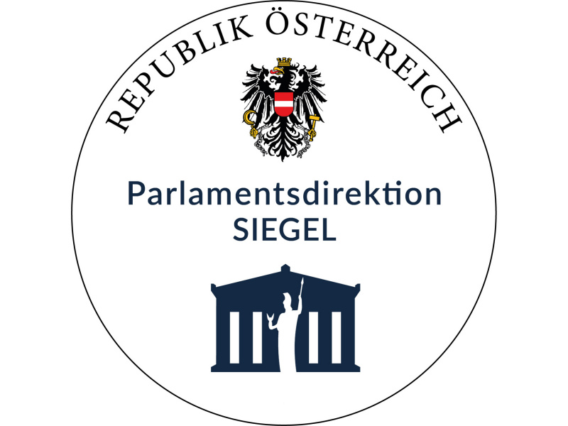 Digitales Siegel der Parlamentsdirektion 2022