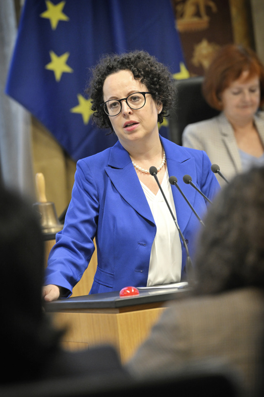 Am Rednerpult: Bundesrätin Christine Schwarz-Fuchs (ÖVP)