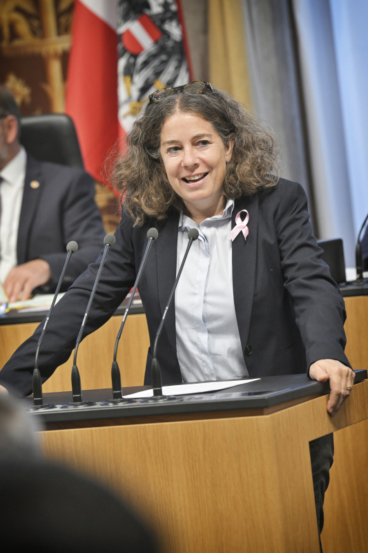 Am Rednerpult: Bundesrätin Elisabeth Kittl (GRÜNE)