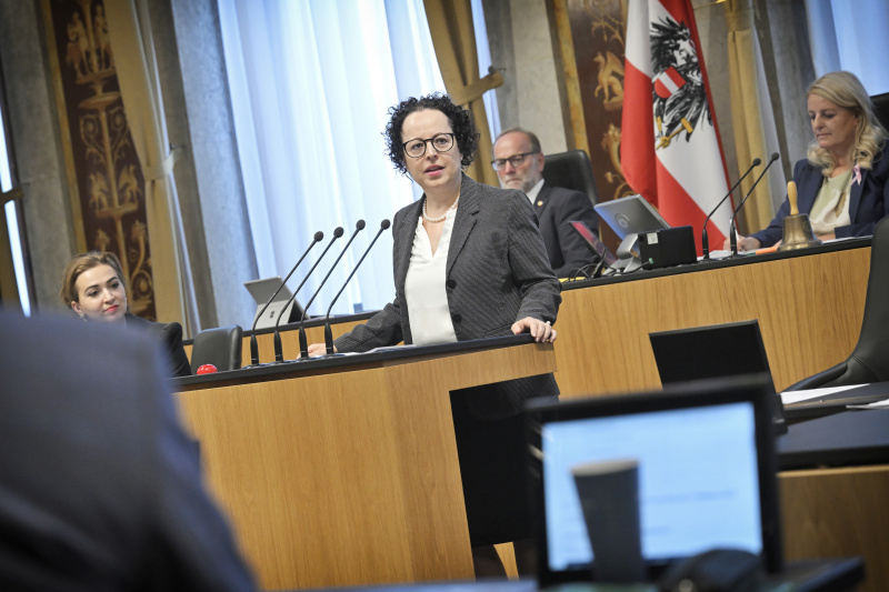 Am Rednerpult: Bundesrätin Christine Schwarz-Fuchs (ÖVP)