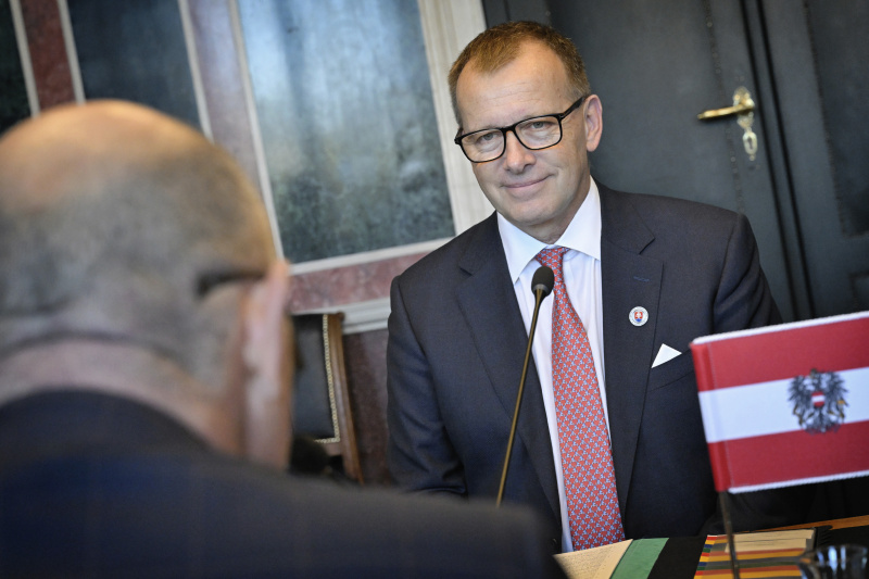 Slowakischer Parlamentspräsidenten Boris Kollár während der Aussprache