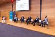 Fragerunde unter Mitwirkung des Publikums. Von Links: Nina Kraft,  Florian Zahorka, Clemens Kaltenberger, Helmut Trimmel, Michael Halmich