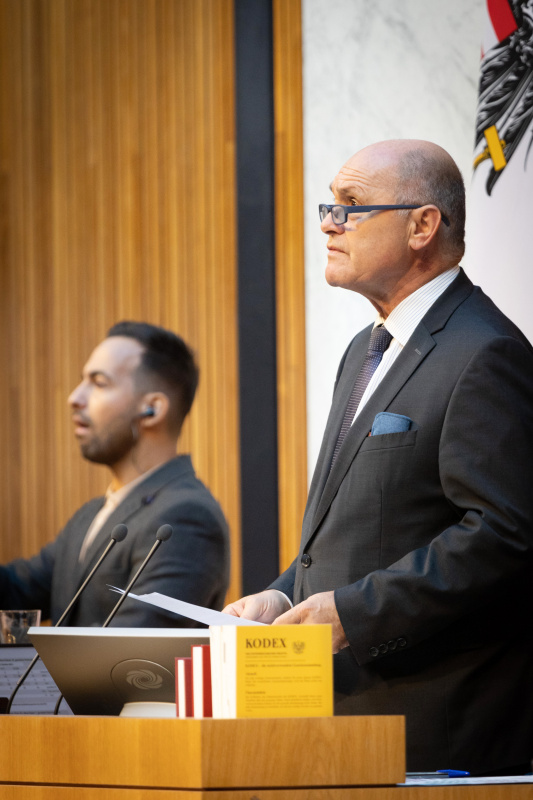 Rede zur Lage in Israel von Nationalratspräsident Wolfgang Sobotka (ÖVP)