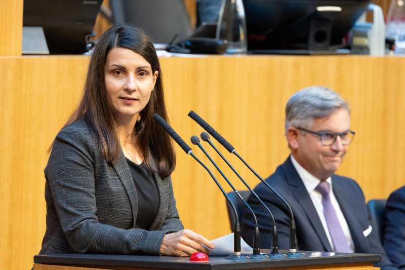 Nationalratsabgeordnete Meri Disoski (GRÜNE) am Rednerpult