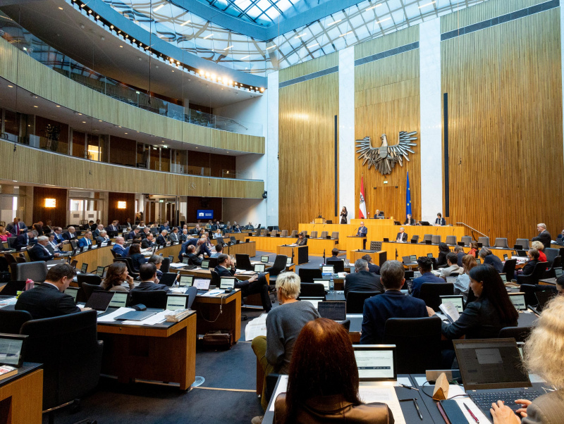 Blick Richtung Sitzungsteilnehmer:innen