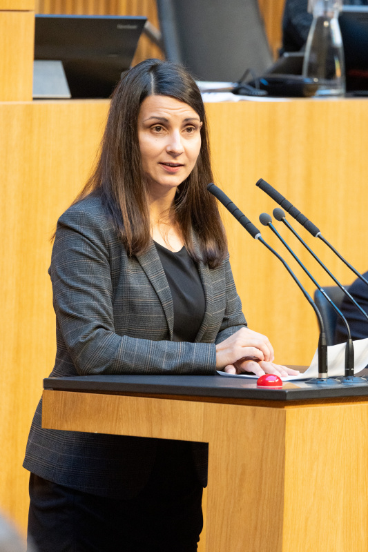 Nationalratsabgeordnete Meri Disoski (GRÜNE) am Rednerpult