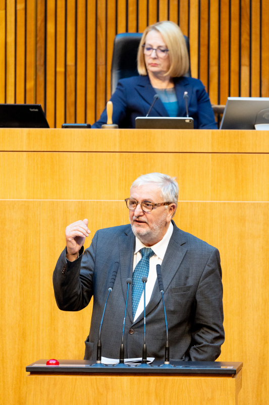 Nationalratsabgeordneter Christoph Matznetter (SPÖ) am Rednerpult