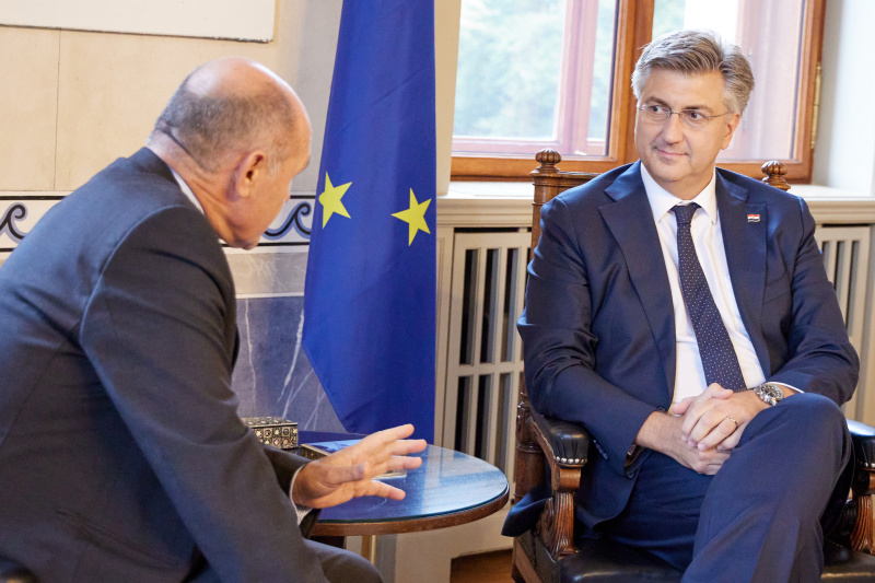 Gespräch. Von links: Nationalratspräsident Wolfgang Sobotka (ÖVP), Kroatischer Premierminister Andrej Plenković