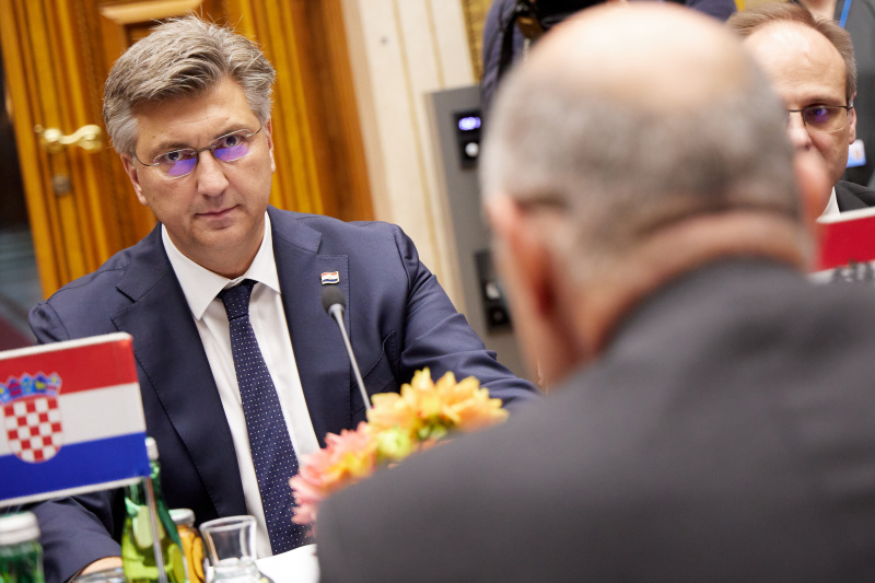 Kroatischer Premierminister Andrej Plenković während der Aussprache
