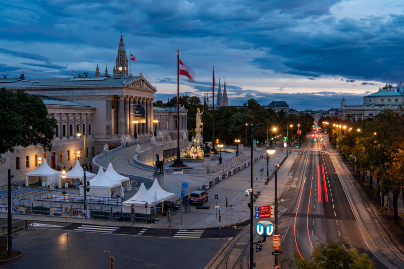 Blick auf das Parlamentsgebäude 