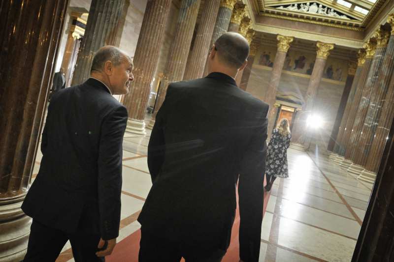 Von links: Nationalratspräsident Wolfgang Sobotka (ÖVP), Präsident des Nationalrats der Schweizerischen Eidgenossenschaft Martin Candidas