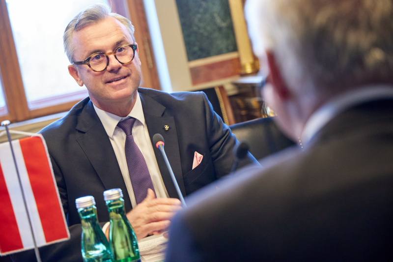 Arbeitsgespräch. Dritter Nationalratspräsident Norbert Hofer (FPÖ)
