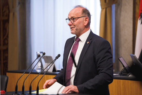 Am Rednerpult: Bundesrat Silvester Gfrerer (ÖVP)