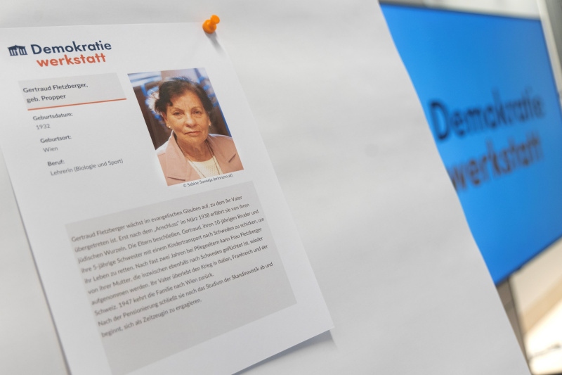 Information zur Zeitzeugin Gertraud Fletzberger