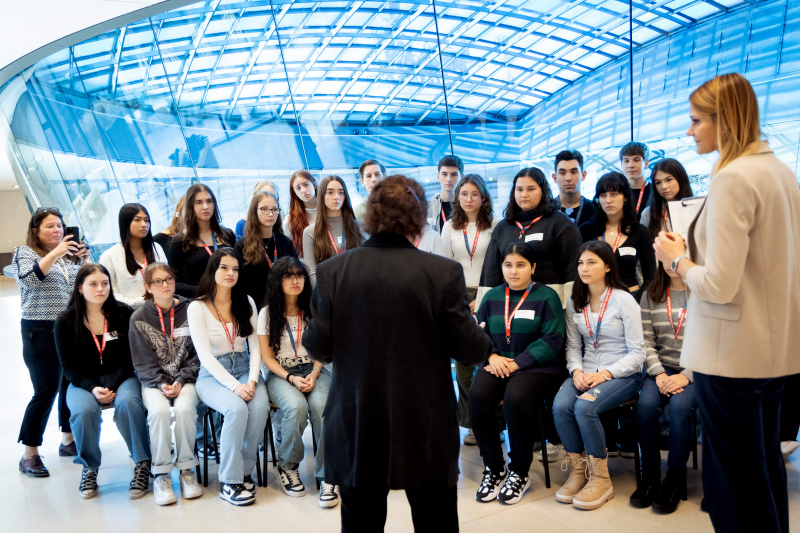 Abschiedsworte der Zeitzeugin Gertraud Fletzberger an die Schüler:innen