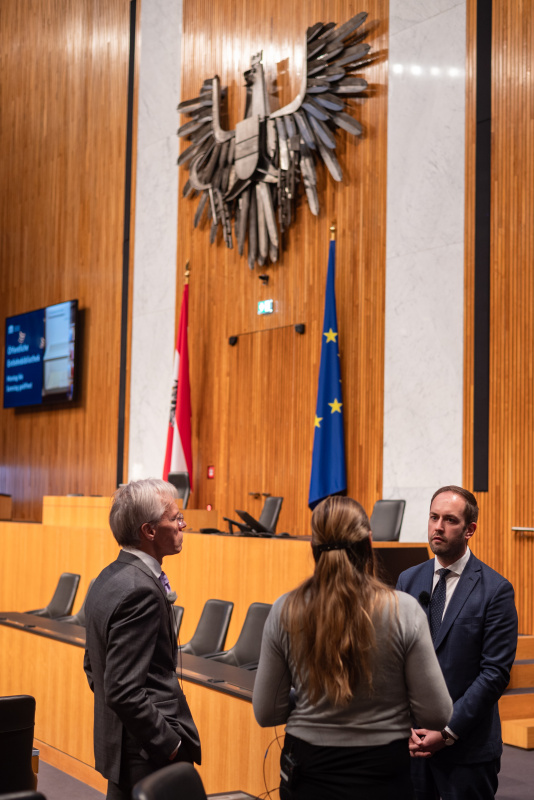 Von links: Alexander Somek, Christof Rattinger