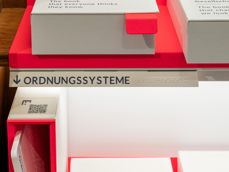 QR-Code in der Bibliotheksausstellung
