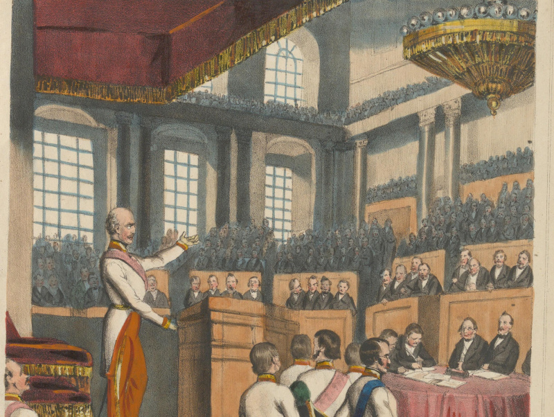 Die Eröffnung des Reichstages am 18. Juli 1848 durch Erzherzog Johann
