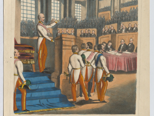 Die Eröffnung des Reichstages am 18. Juli 1848 durch / ERZHERZOG JOHAN