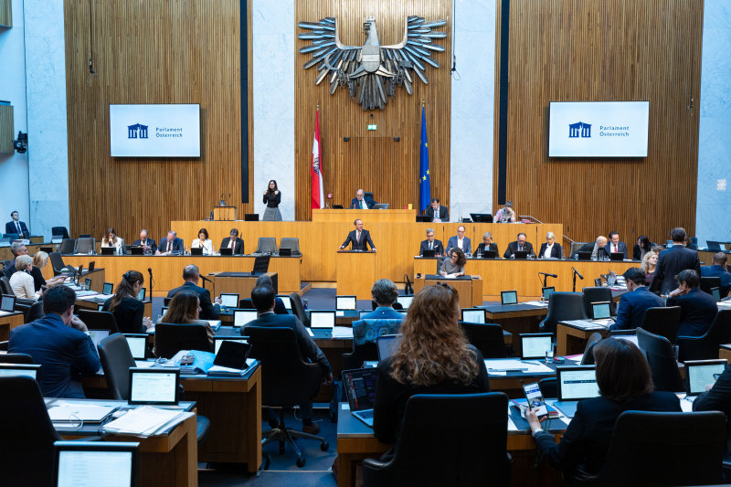 Am Rednerpult Nationalratsabgeordneter Peter Haubner (ÖVP)