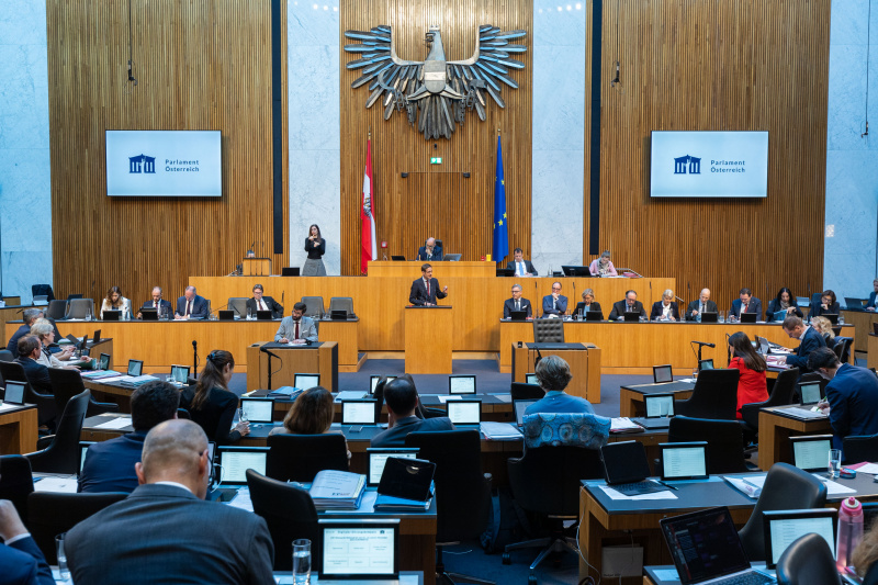 Am Rednerpult Nationalratsabgeordneter Kai Jan Krainer (SPÖ)