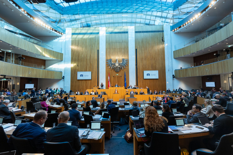 Am Rednerpult Nationalratsabgeordnete Karin Doppelbauer (NEOS)