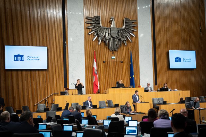  Am Rednerpult Nationalratsabgeordneter David Stögmüller (GRÜNE)