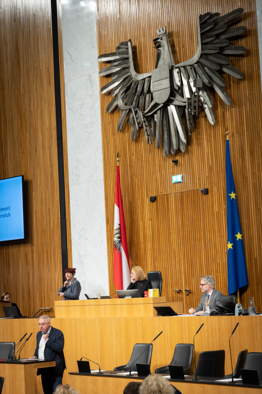 Am Rednerpult Nationalratsabgeordneter Werner Herbert (FPÖ)