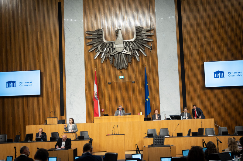 Am Wort Justizministerin Alma Zadic (GRÜNE)