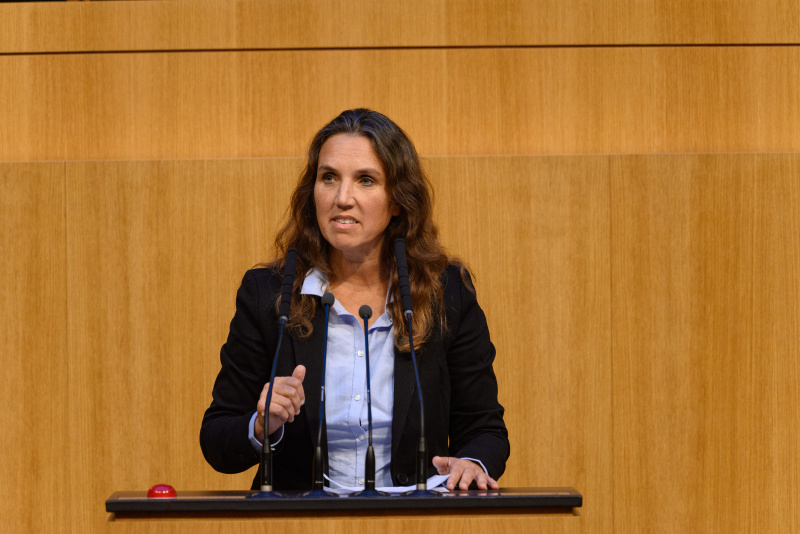 Am Rednerpult Nationalratsabgeordnete Ulrike Fischer (GRÜNE)