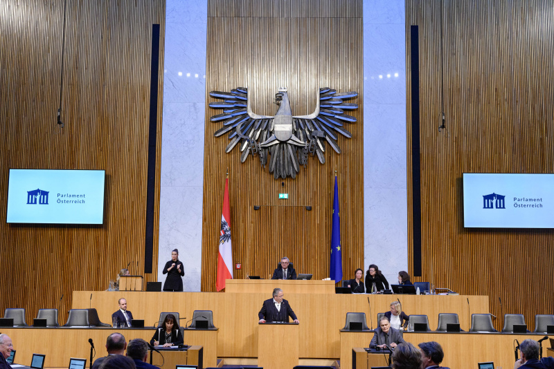 Am Rednerpult Nationalratsabgeordneter Franz Hörl (ÖVP)