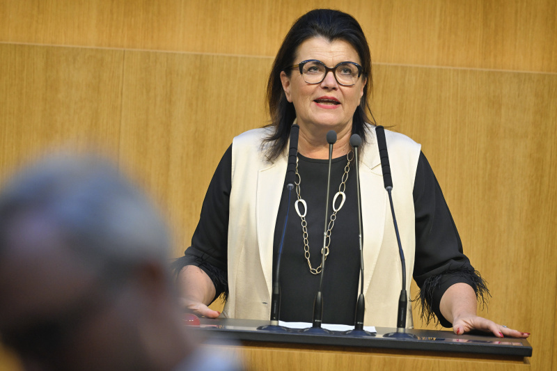 Am Rednerpult Nationalratsabgeordnete Elisabeth Pfurtscheller (ÖVP)