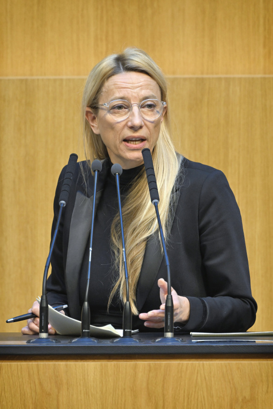 Am Rednerpult Nationalratsabgeordnete Juliane Bogner-Strauß (ÖVP)