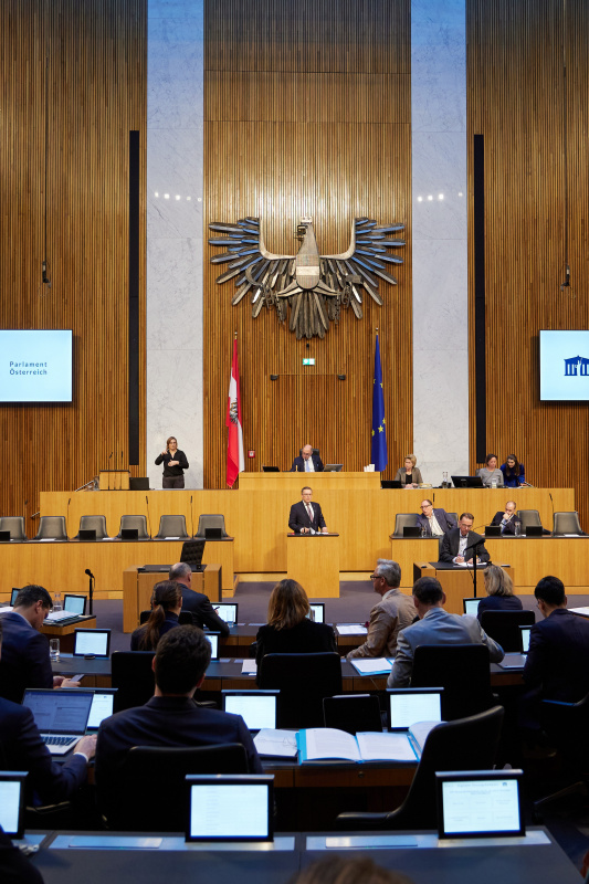 Am Rednerpult Klubobmann August Wöginger (ÖVP)